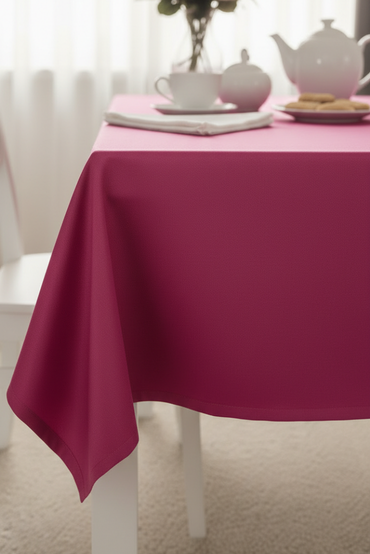 Fuşya Masa Örtüsü Jakar Kumaş 140x180cm Masa ÖrtüsüSamimi bir yemek, aile içinde hoş bir akşam masanıza uyacak masa örtüleri ve runner'lar