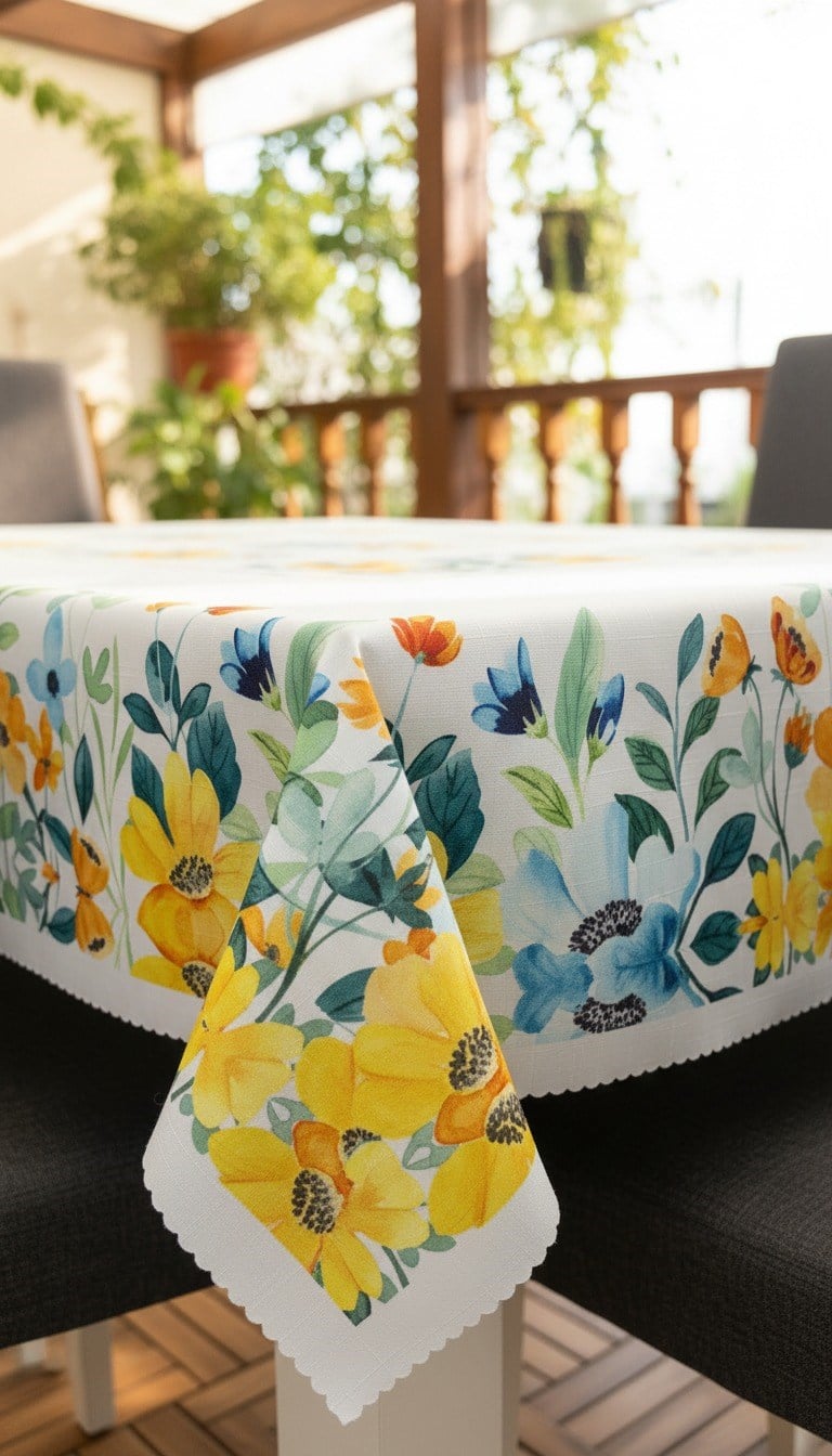 Çiçek Bahçesi Masa Örtüsü 140x180cmSamimi bir yemek, aile içinde hoş bir akşam masanıza uyacak masa örtüleri ve runner'lar