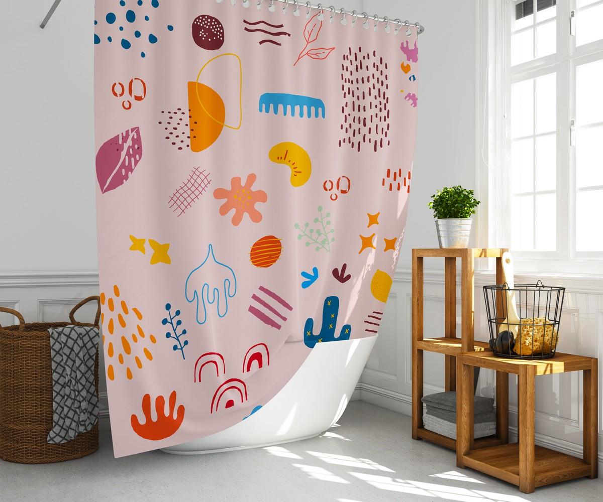 Sevimli Desen Pembe Renkli Banyo Perdesi 180x200 cm Dijital Baskılı Su Geçirmez C Halka Hediyeli Duş PerdesiSamimi bir yemek, aile içinde hoş bir akşam masanıza uyacak masa örtüleri ve runner'lar