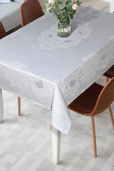 Royal Pano Lace Masa Örtüsü 8 Kişilik 150x220 cm Masa Örtüsü GriSamimi bir yemek, aile içinde hoş bir akşam masanıza uyacak masa örtüleri ve runner'lar