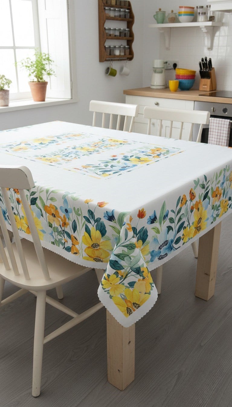 Çiçek Bahçesi Masa Örtüsü 140x180cmSamimi bir yemek, aile içinde hoş bir akşam masanıza uyacak masa örtüleri ve runner'lar