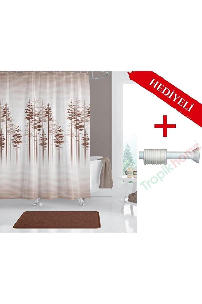 Ağaçlı Banyo Perdesi Askı Hediyeli 180x200cm Tek Kanat Duş Perdesi, Renkli Banyo Duş PerdesiSamimi bir yemek, aile içinde hoş bir akşam masanıza uyacak masa örtüleri ve runner'lar