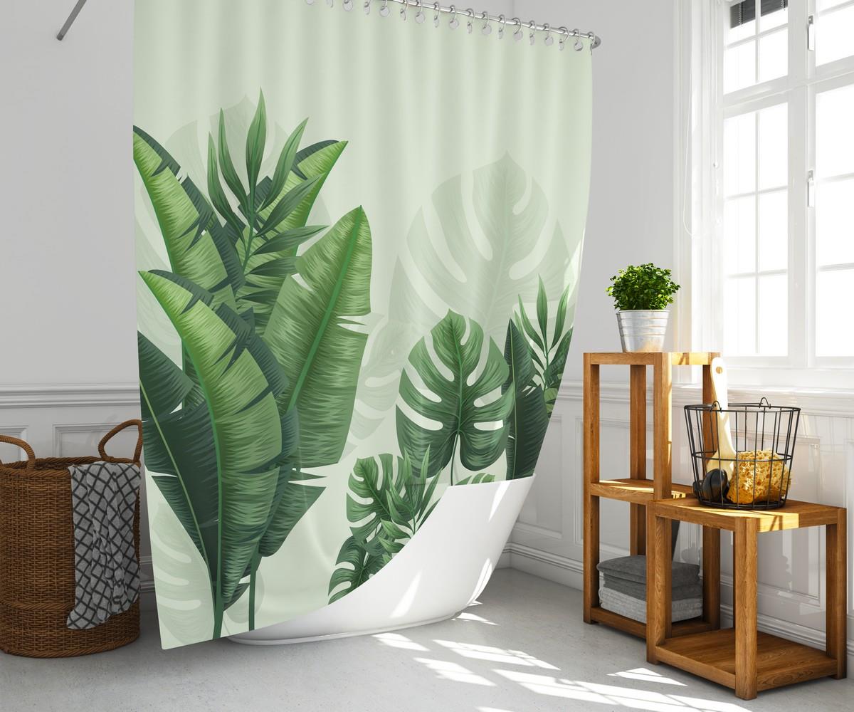 Tropikal Bitki Desenli Yeşil Banyo Perdesi 180x200 cm Dijital Baskılı Su Geçirmez C Halka Hediyeli Duş PerdesiSamimi bir yemek, aile içinde hoş bir akşam masanıza uyacak masa örtüleri ve runner'lar