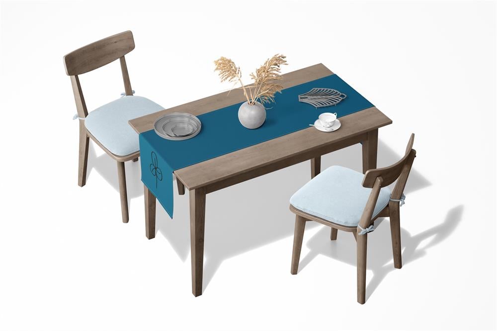 Yonca Desen Renkli Baskılı Masa ve Sunum Runner Dijital Baskılı Amerikan Servis 40x145 Tropikhome