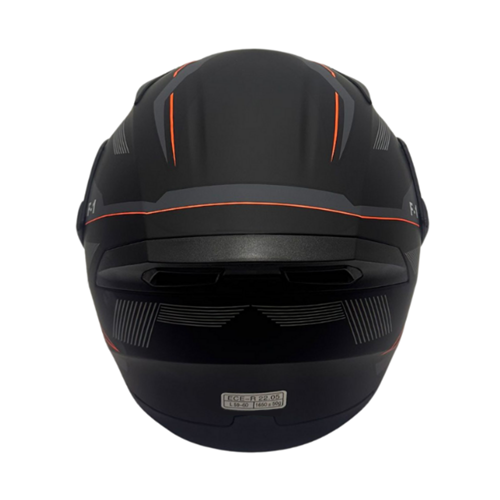 Jk Çene Açılır Kask F3 Güneş Vizörlü Siyah Turuncu F3
