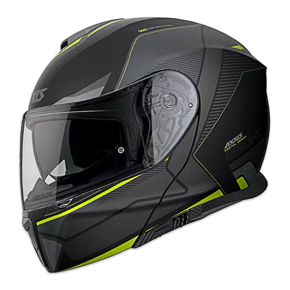 ★メンテ済AXIS CLASSIC 10sフリー 622×16 クイック付 Axxis Çene Açılır Kask Gecko Sv Capital B3 Mat Flour Sarı