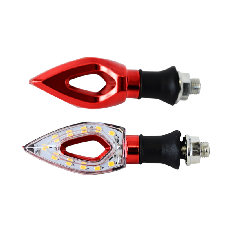 MotobirMotobir Sinyal Takımı Delikli Led Sarı Işık Gövde KırmızıSF007738
