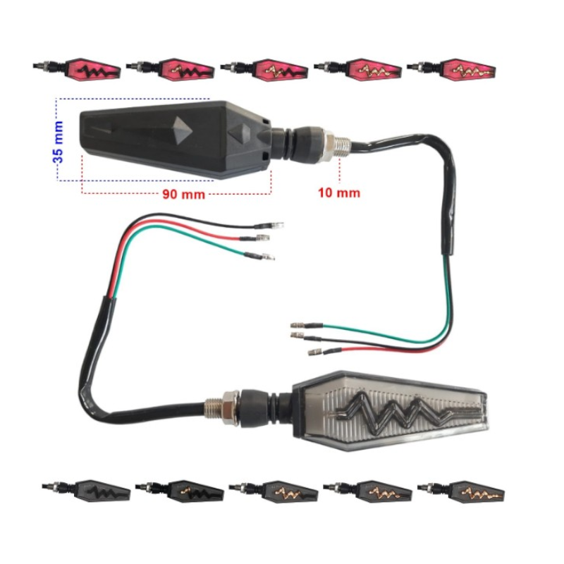 MotobirMotobir Sinyal Takımı Led Kayan Yıldırım Kırmızı ParklıSF007741
