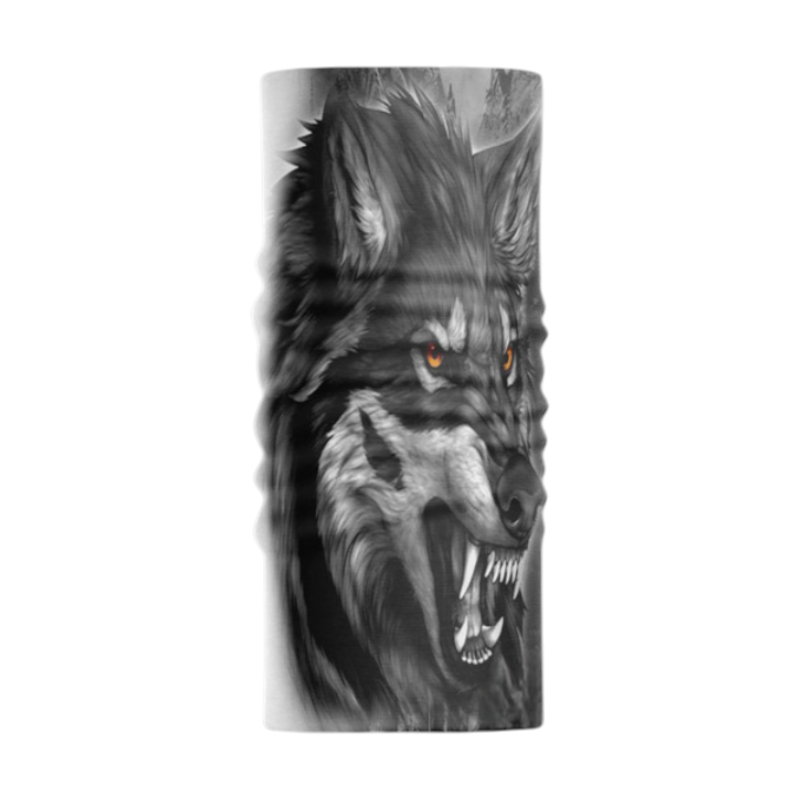 MotobirMotobir Baf-Bandana Siyah Beyaz Çizgi Karekter KurtSF007788
