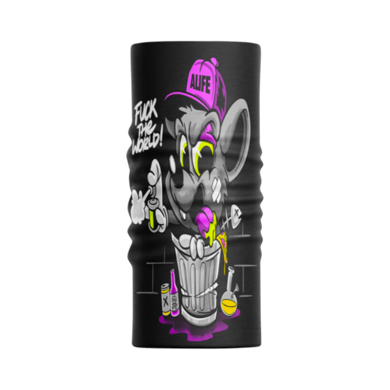 MotobirMotobir Baf-Bandana Mor Şapkalı Çöp Kutusu Grafiti FareSF007793