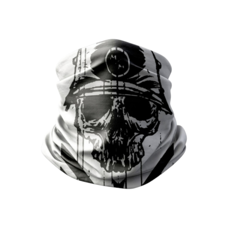 MotobirMotobir Baf-Bandana Çizgili Siyah Beyaz Kuru KafaSF007862