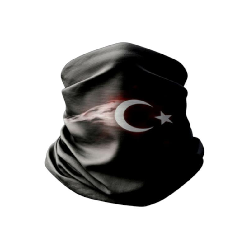 MotobirMotobir Baf-Bandana Türk Bayrak Siyah Düz DesenSF007867