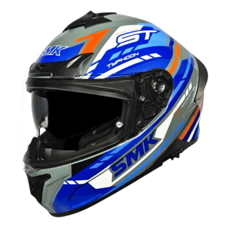 SmkSmk Kapalı Kask Typhoon Sports Tourer Gl651 Gri Mavi BeyazSF009560