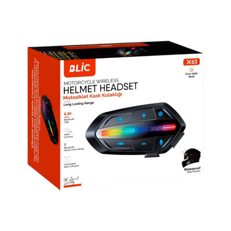 MotobirMotobir X63 Bluetooth İnterkom Seti Fm RadyoSF010039