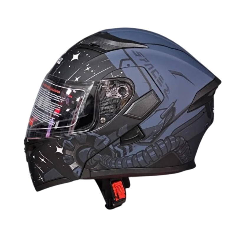 JkJk Çene Açılır Kask 902 Güneş Vizörlü Mat Gri UzaySF010165