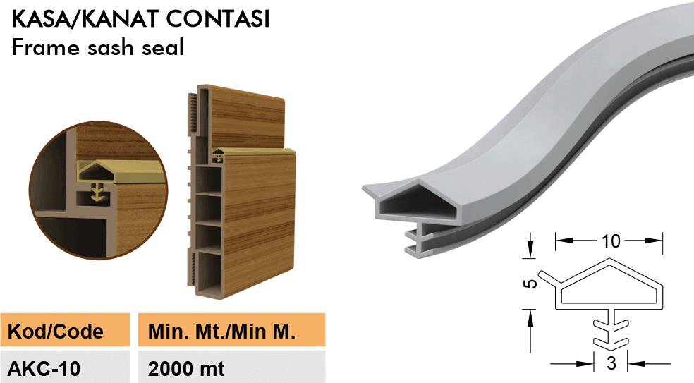 Contacall Ahşap Kapı Fitili Ahşap Kapı Contası Beyaz 25 Metre Ortadan Tırnaklı AKC-10