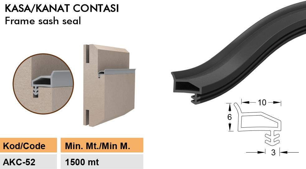 Contacall Ahşap Kapı Fitili Ahşap Kapı Contası Beyaz 25 Metre Yandan Tırnaklı