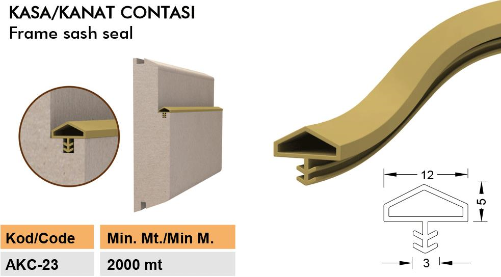 Contacall Ahşap Kapı Fitili Ahşap Kapı Contası Siyah 25 Metre Ortadan Tırnaklı Çatılı