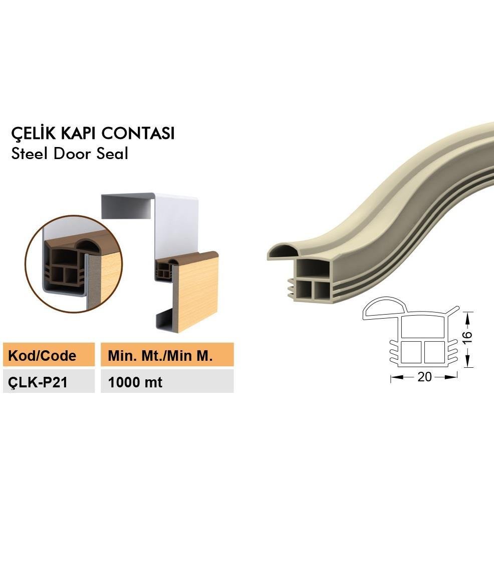 Contacall Çelik Kapı - Kasa Fitili - Contası Çelik Kapı Contası 6 Metre Siyah Çlkp-21