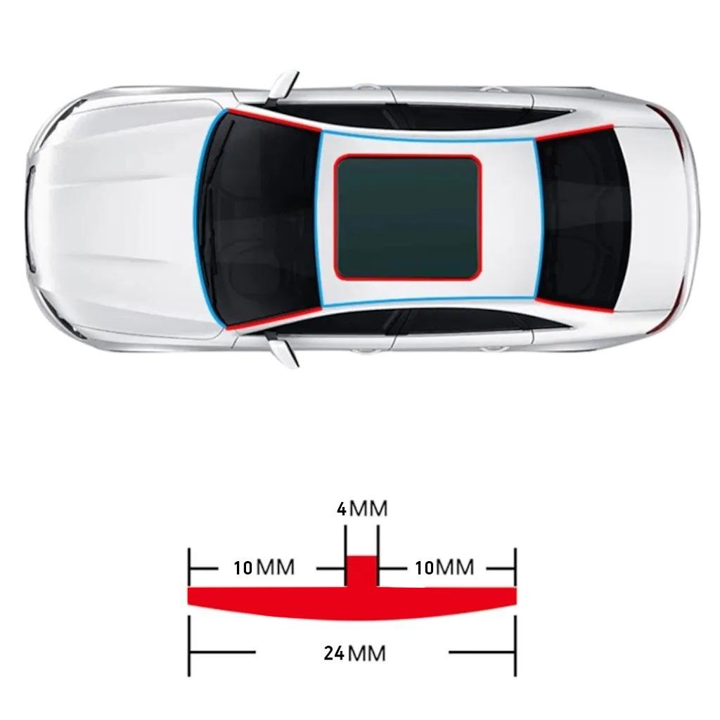 Contacall Üniversal Oto Kenar Fitilleri ön arka Cam Ve Sunroof Fitili 5 Metre