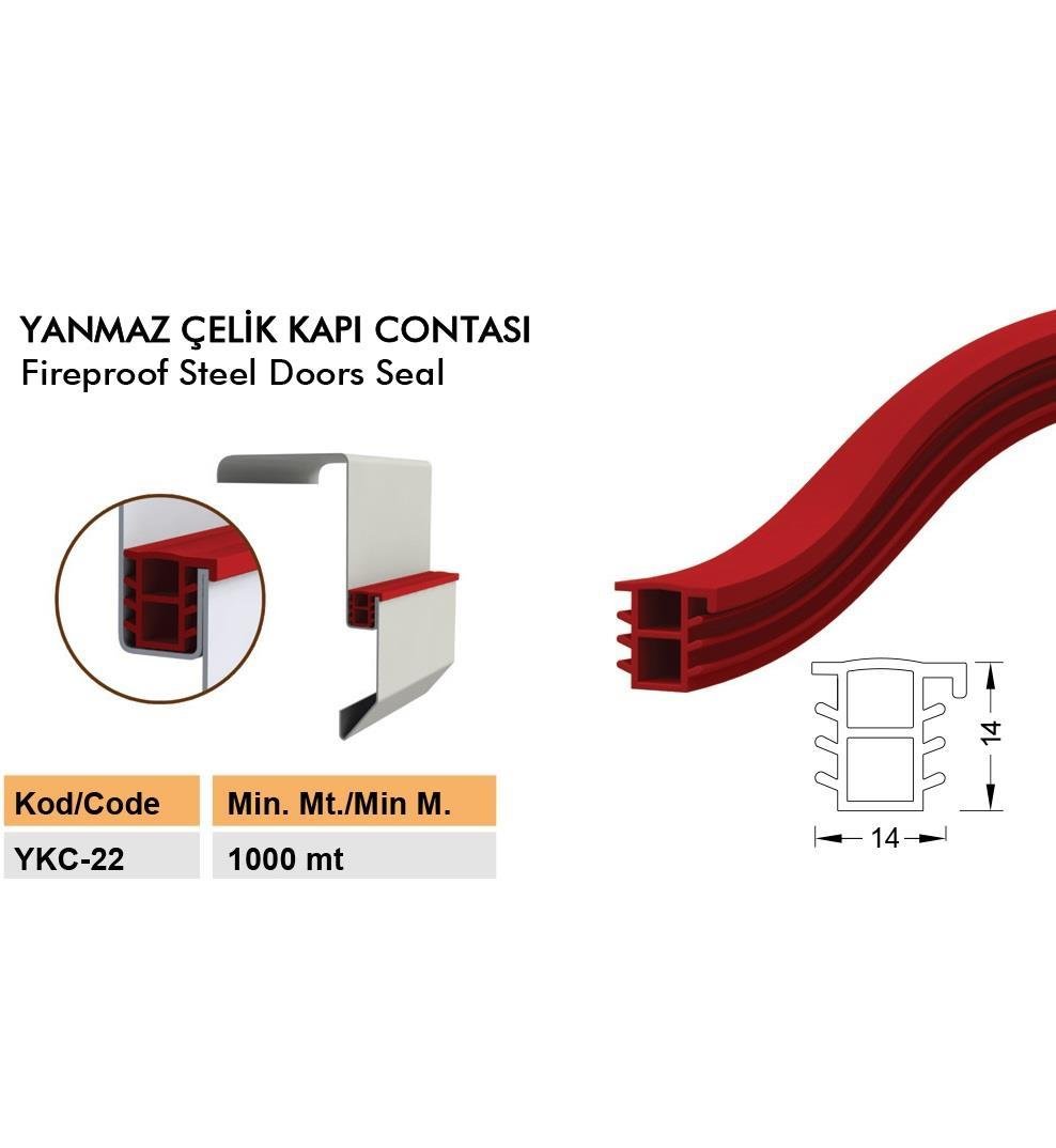 Contacall Yangına Dayanıklı Çelik Kapı Fitili Yangın Duman Contası Ykc-22 20 metre