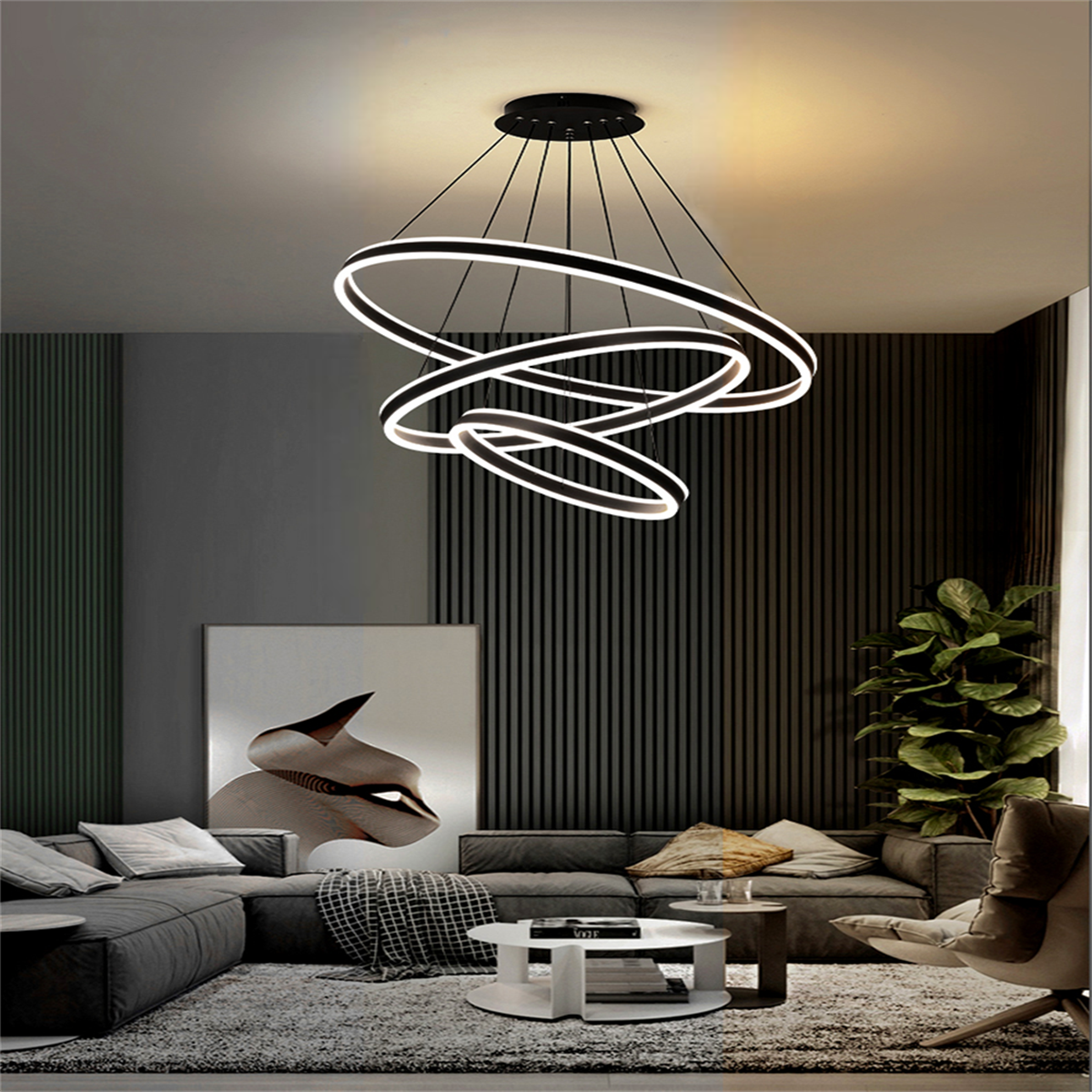 3XÇEMBER LED LAMBA,YUVARLAK SARKIT AVİZE,MODERN AYDINLATMA,DEKORATİF IŞIK