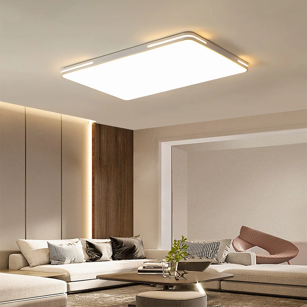 BEYAZ ŞERİTLİ DİKDÖRTGEN TAVAN LAMBASI,MODERN LED AYDINLATMA