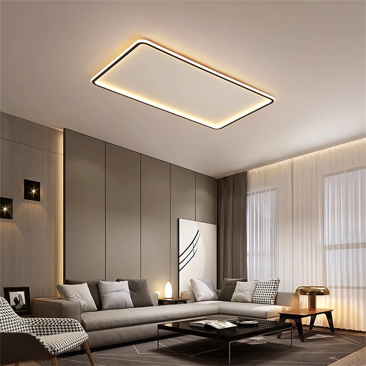 DİKDÖRGEN LED TAVAN LAMBASI,AVİZE,MODERN AYDINLATMA,DEKORATİF IŞIK