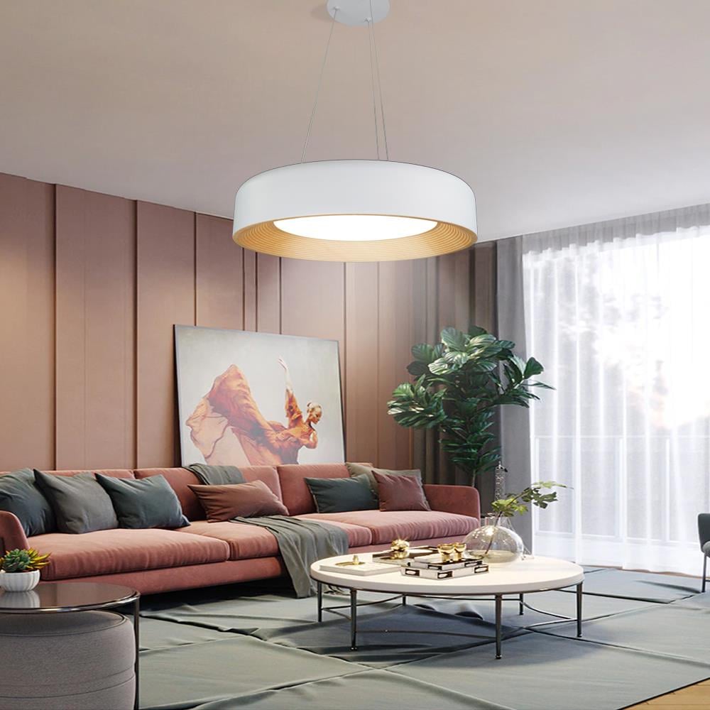 KUMANDALI MODERN LED BEYAZ SARKIT AVİZE 3 IŞIK RENKLİ MODERN TAVAN LAMBASI 