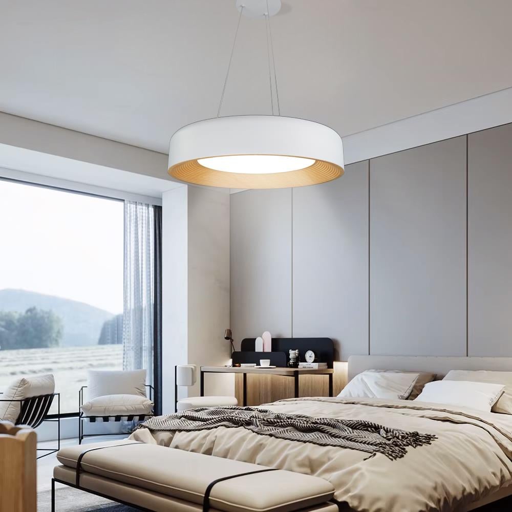 KUMANDALI MODERN LED BEYAZ SARKIT AVİZE 3 IŞIK RENKLİ MODERN TAVAN LAMBASI 