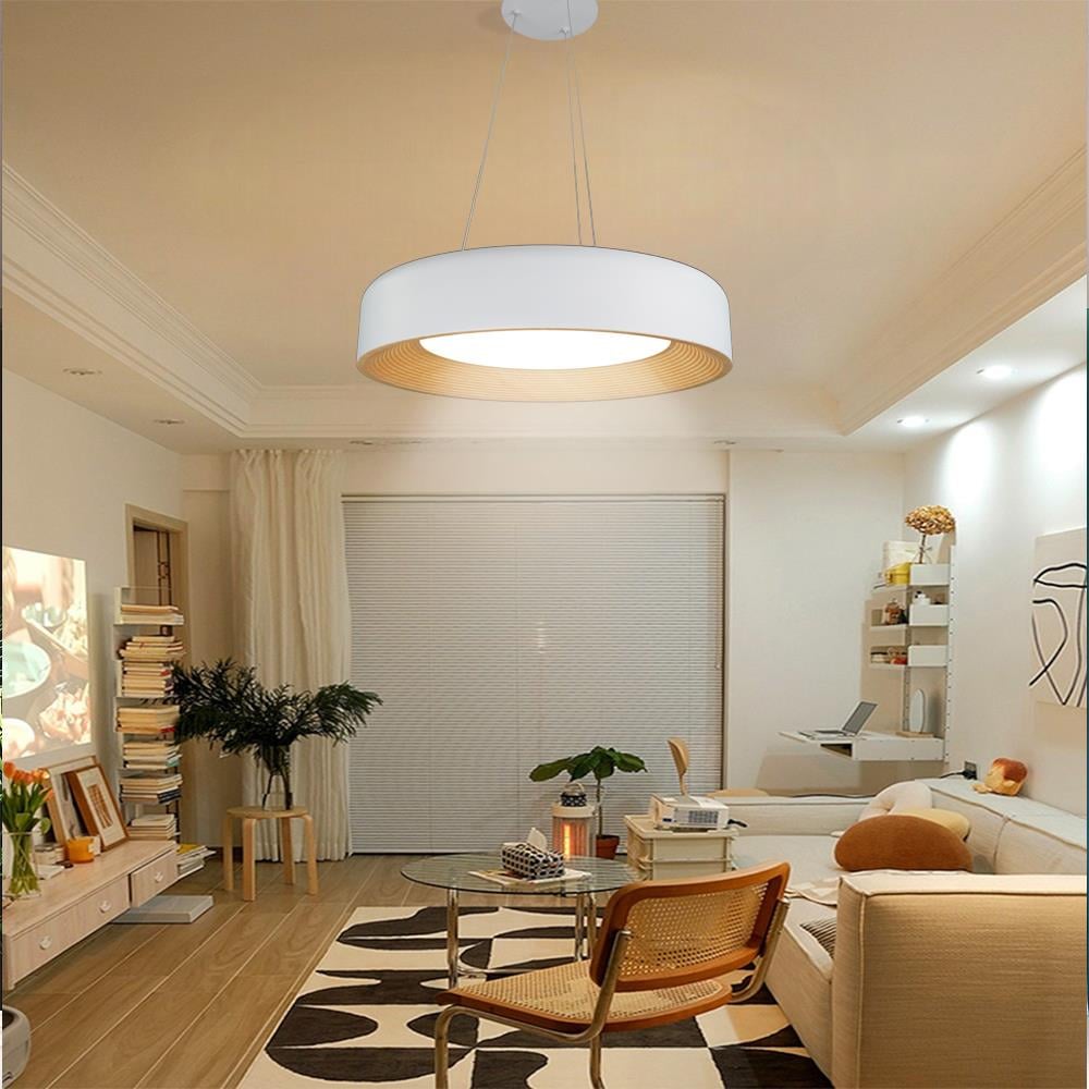 KUMANDALI MODERN LED BEYAZ SARKIT AVİZE 3 IŞIK RENKLİ MODERN TAVAN LAMBASI 