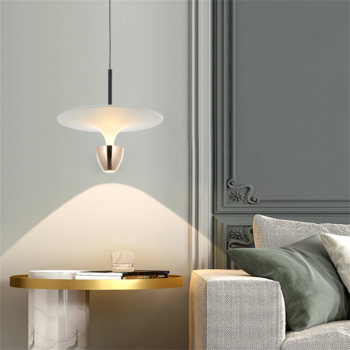 LED LAMBA,PARAŞÜT SARKIT AVİZE,MODERN AYDINLATMA Ø30CM ÇAP AŞAĞI IŞIK