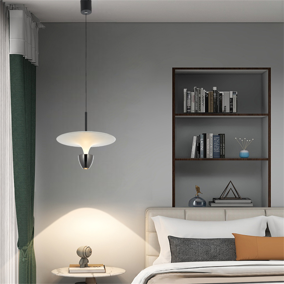 LED LAMBA,PARAŞÜT SARKIT AVİZE,MODERN AYDINLATMA Ø30CM ÇAP AŞAĞI IŞIK