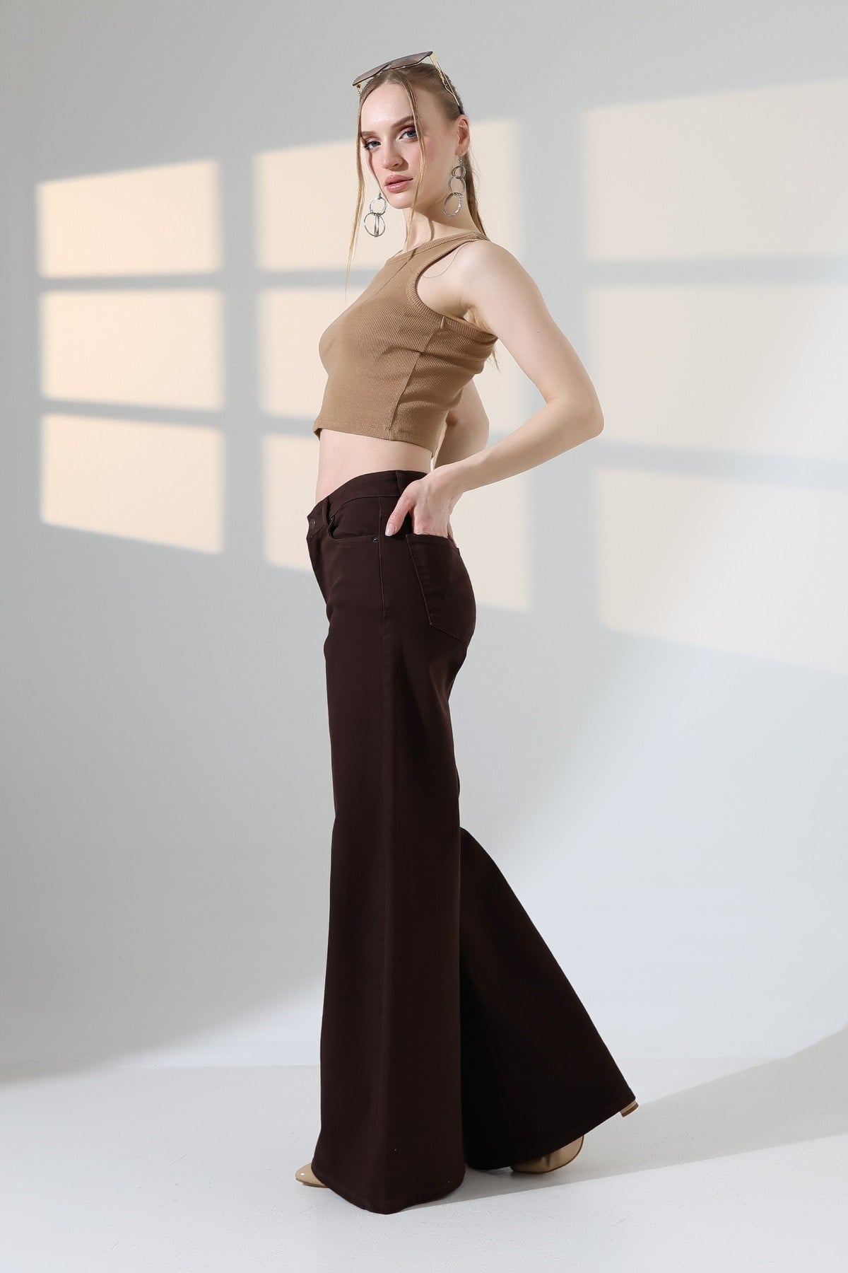 Geniş Paça Kot Pantolon 7082