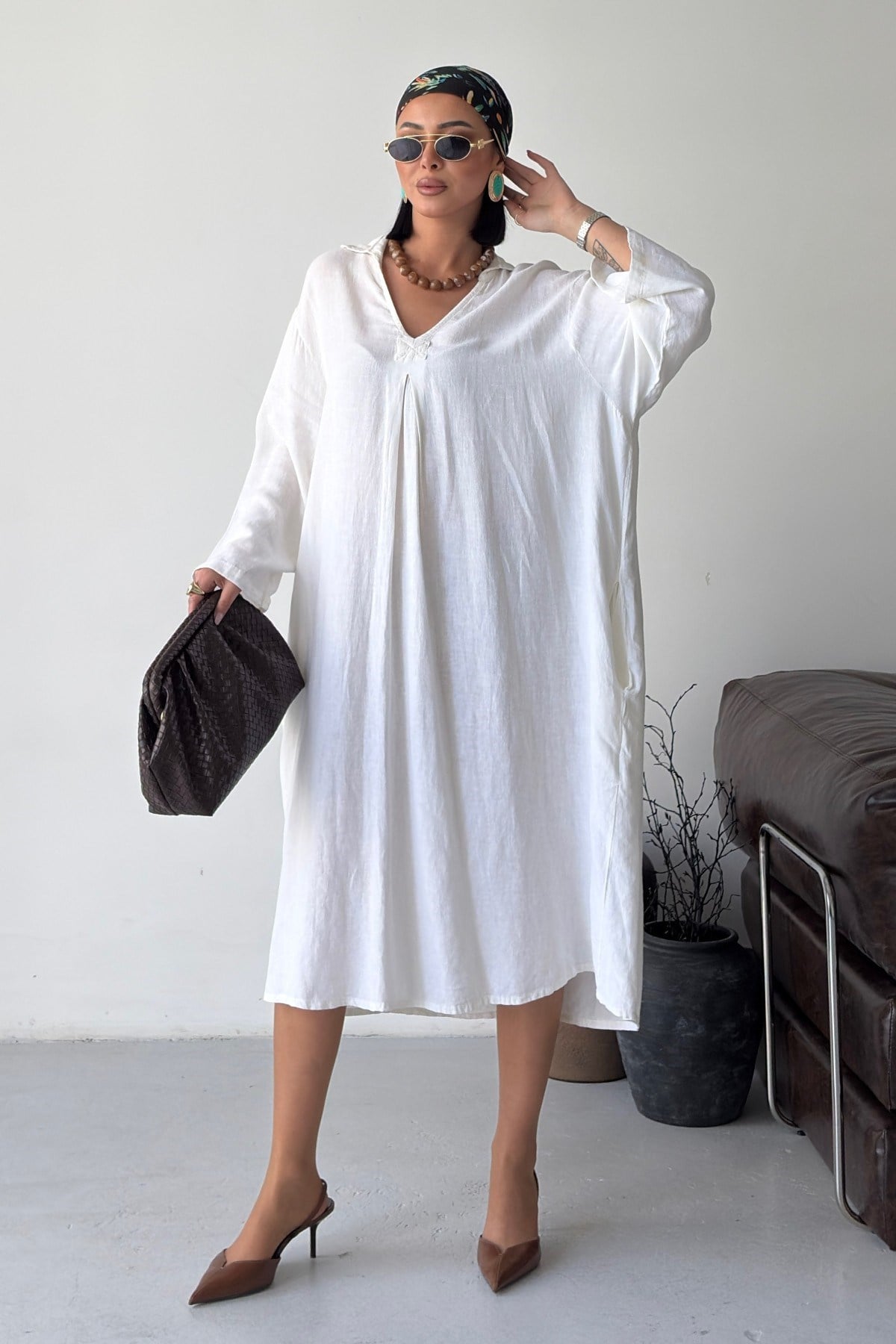 Kemerli Oversize Elbise