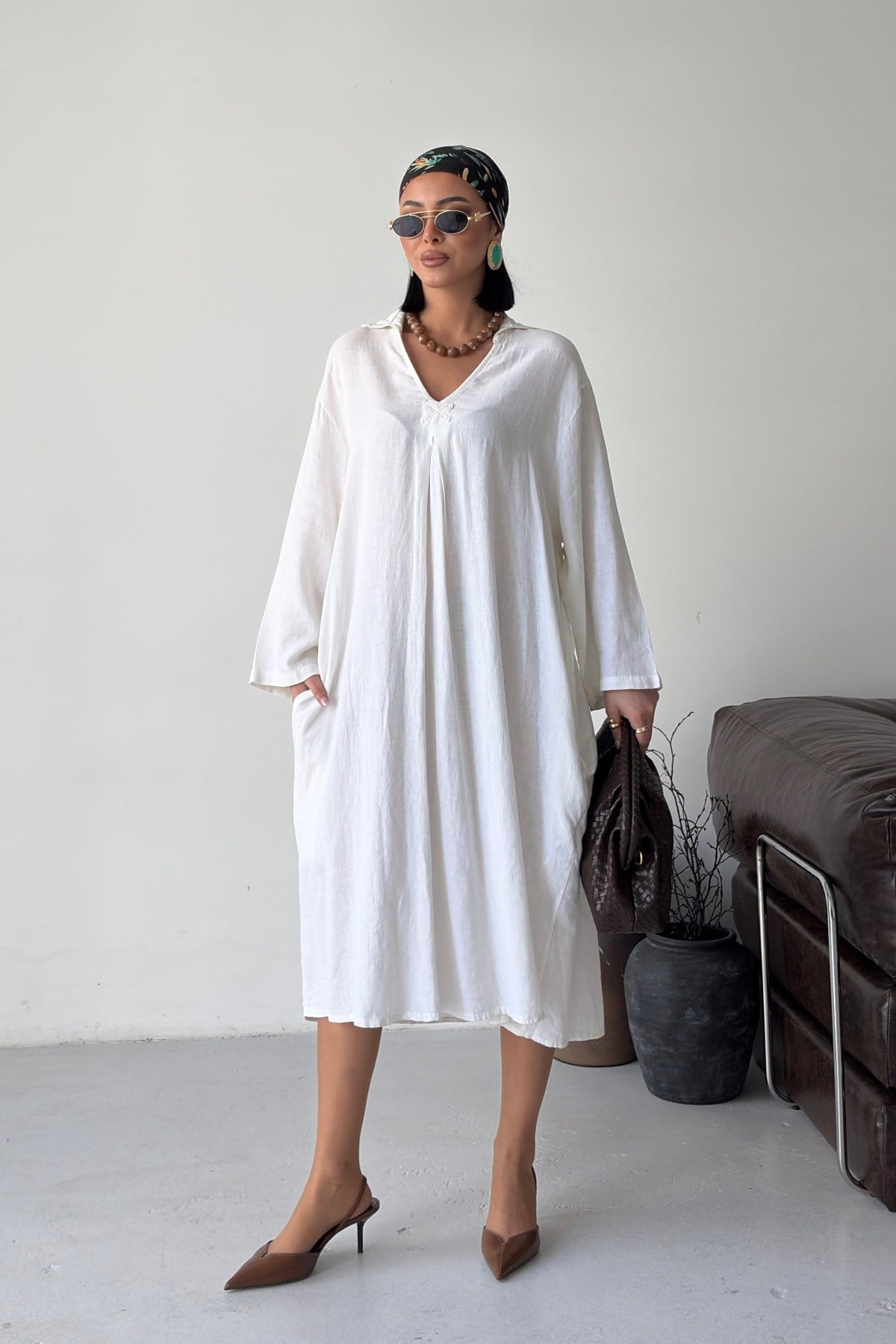 Kemerli Oversize Elbise
