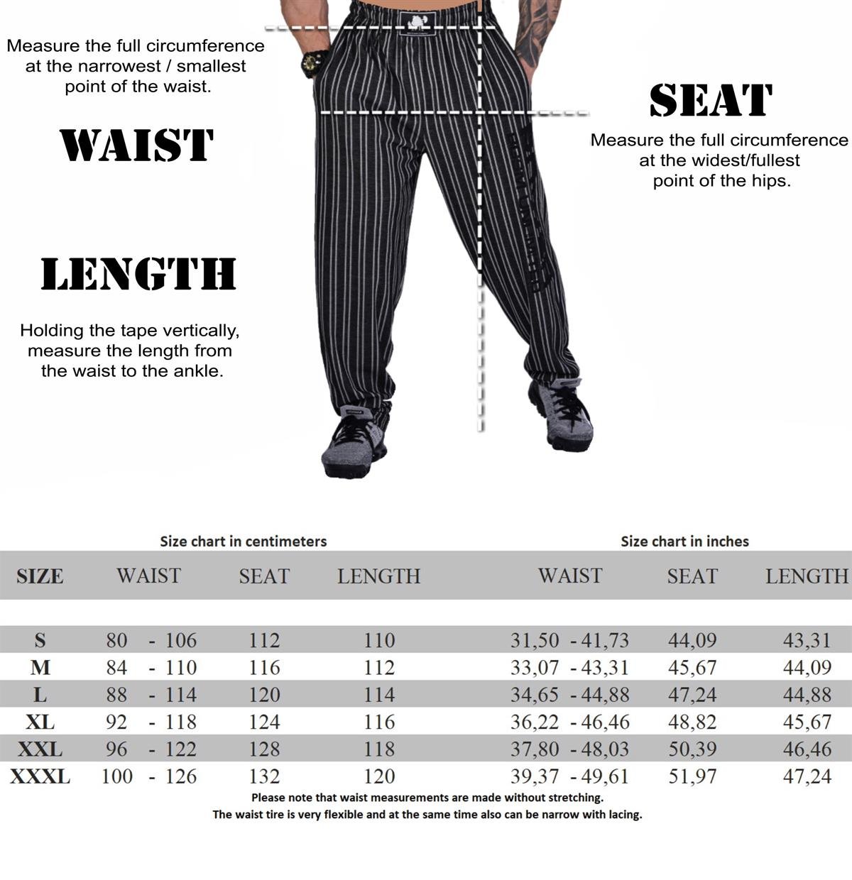 Baggy Stripped Body Pants Anthracite Big Sam PNT1310 