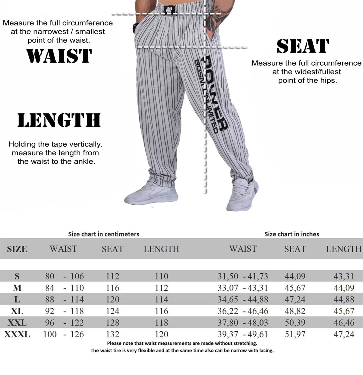 Baggy Stripped Body Pants Stone Big Sam PNT1309 