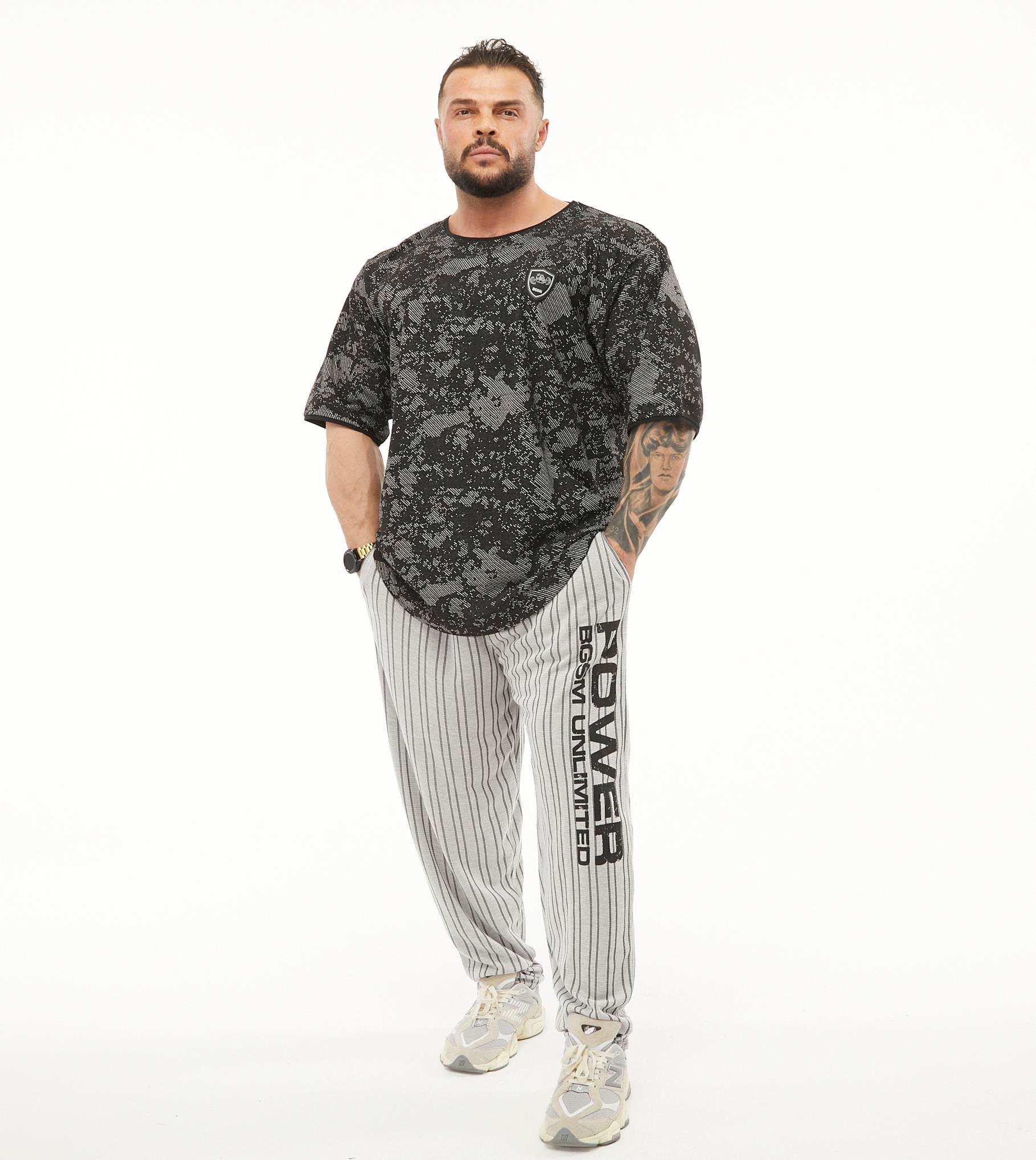 Baggy Stripped Body Pants Stone Big Sam PNT1309 