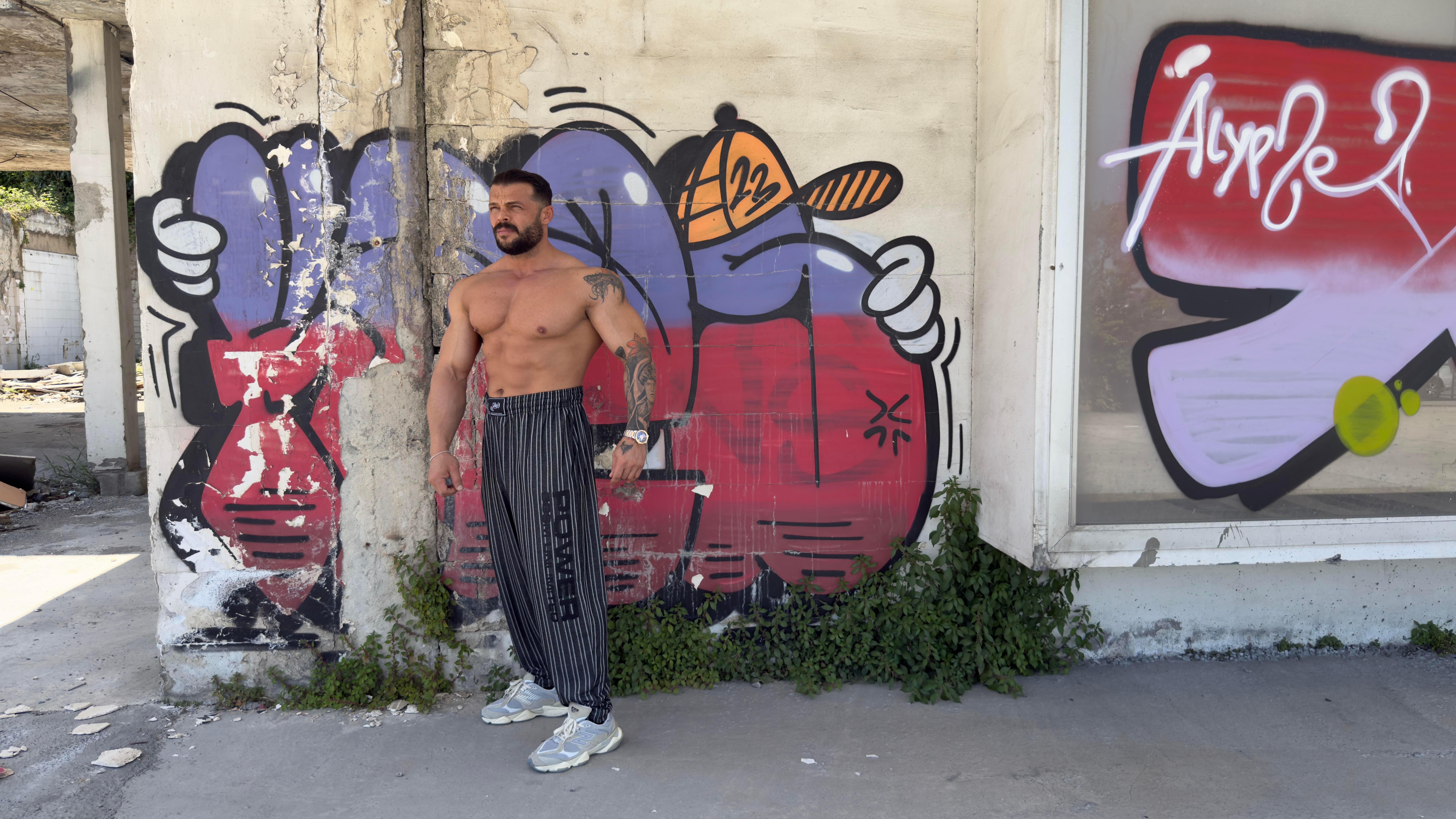 BIG SAM SPORTSWEAR COMPANY Men's Baggy Sweatpants with Pockets, Oldschool Loose Fit Gym Pants