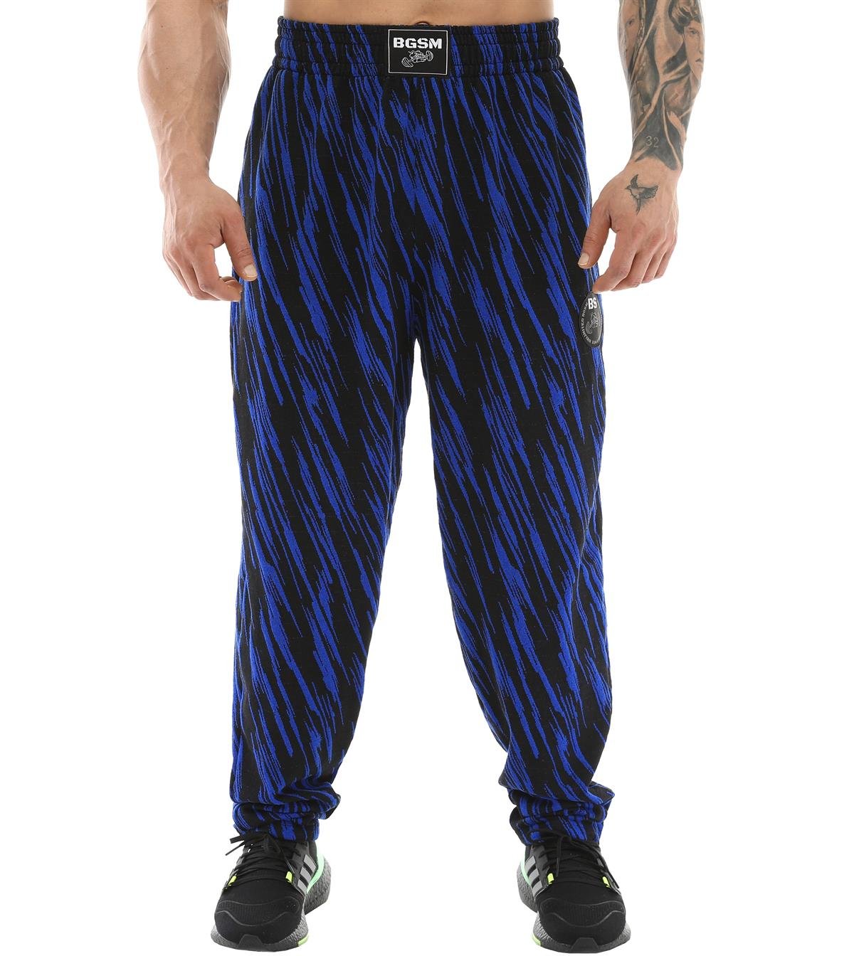 Men's Baggy Sweatpants with Pockets BGSM Black&Blue