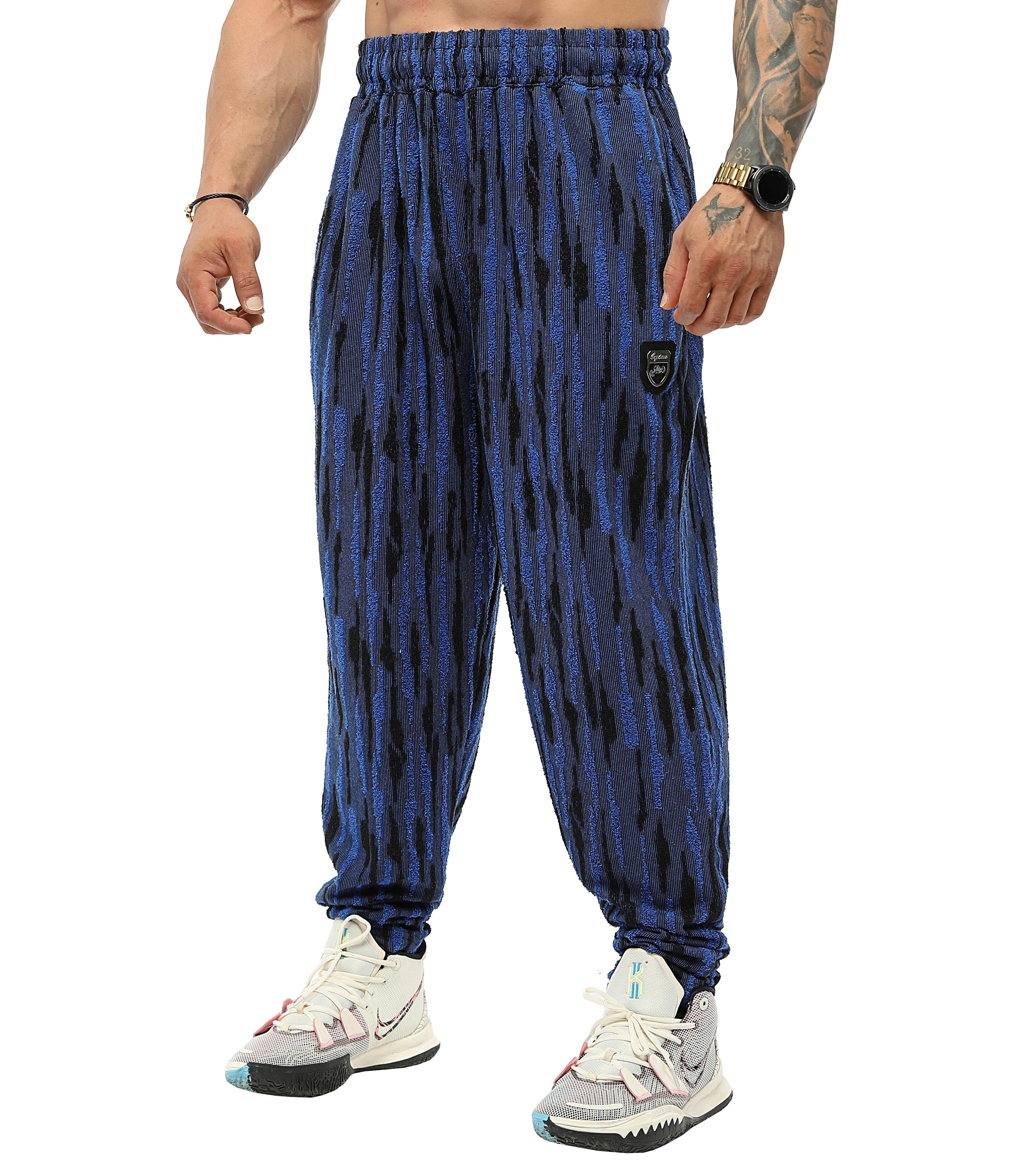 Mens Baggy Towel Pants Blue