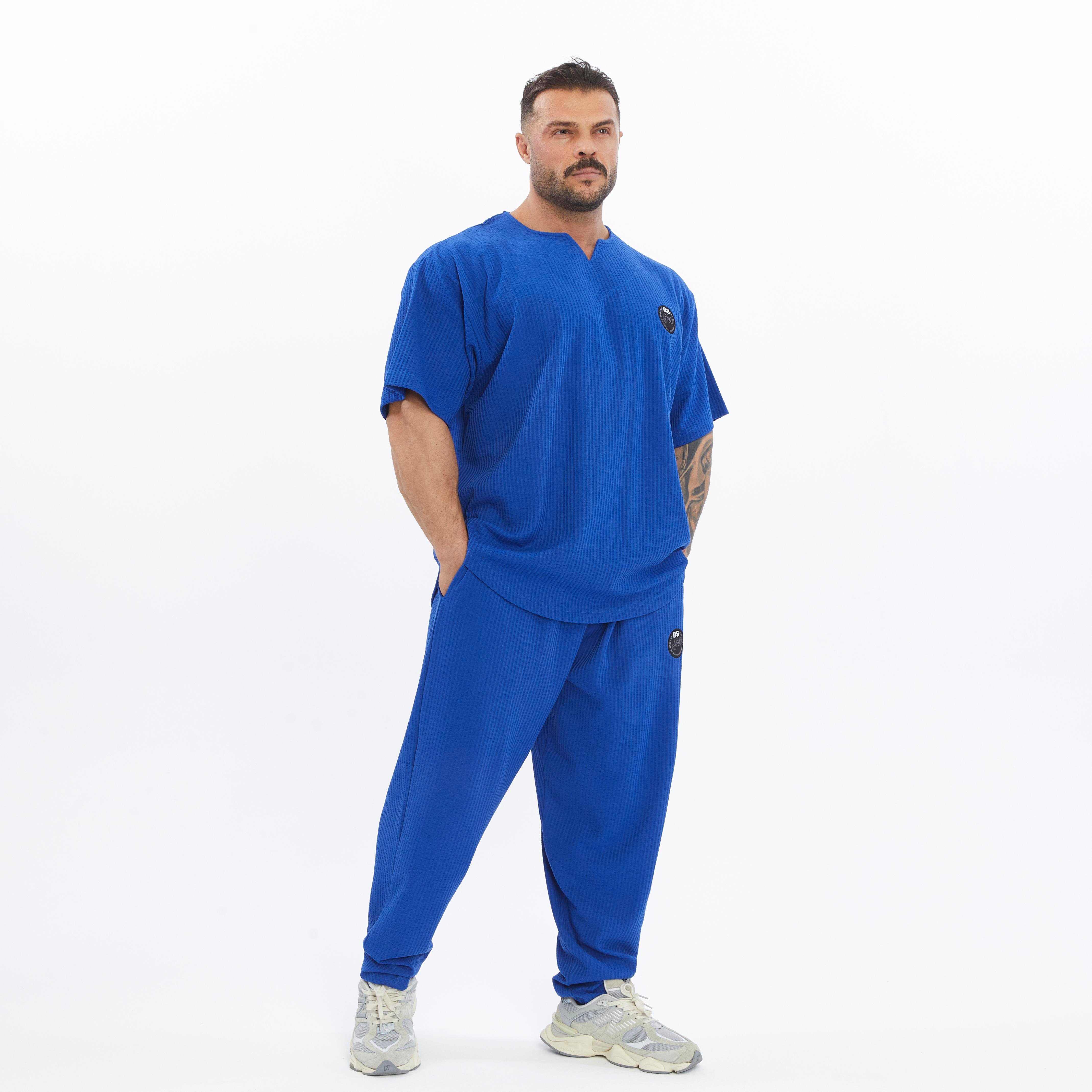 Mens Casual Cotton Drawstring Pants Elastic Waist Side Pockets 