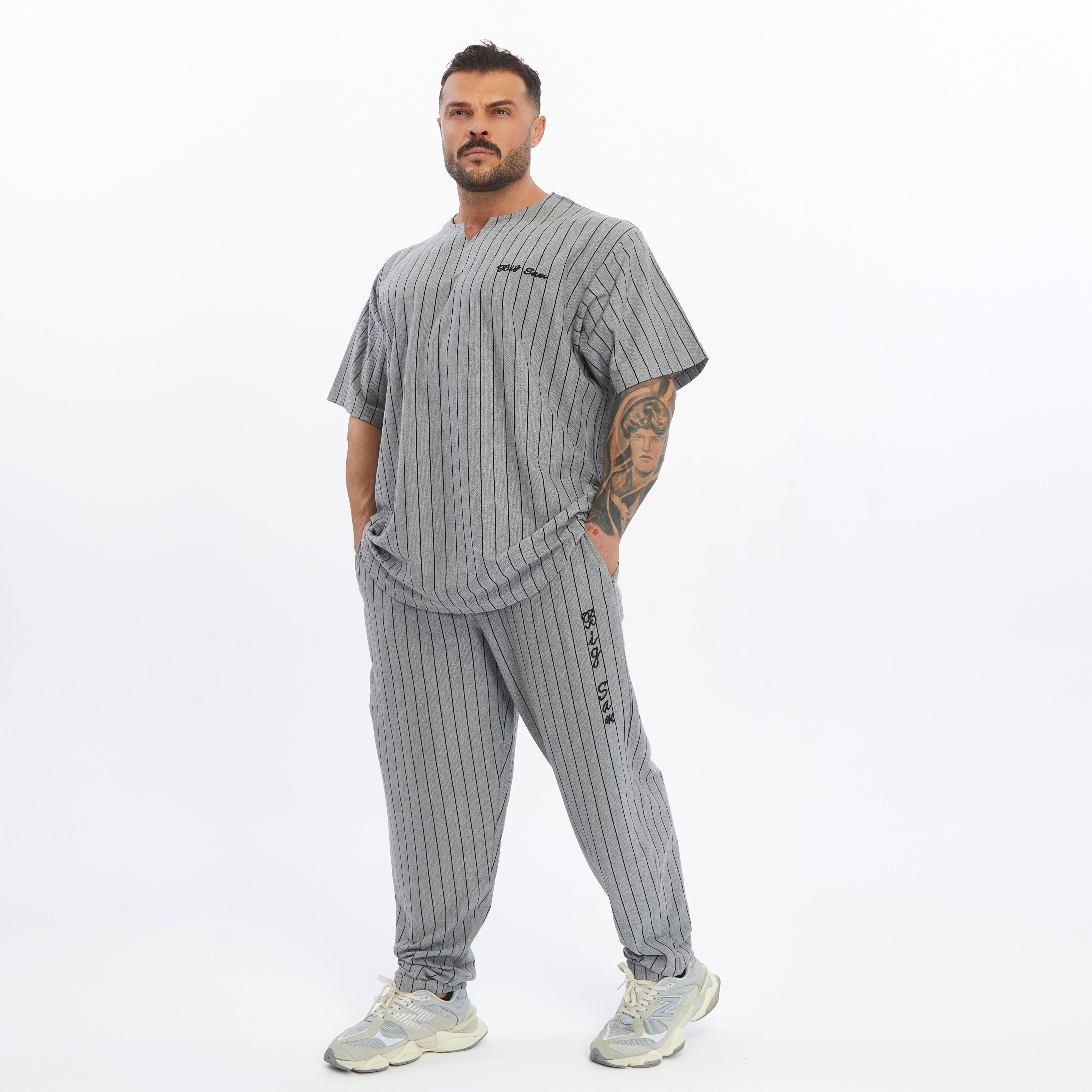 Mens Cotton Sweatpants With Drawstring Waistband Side Pockets