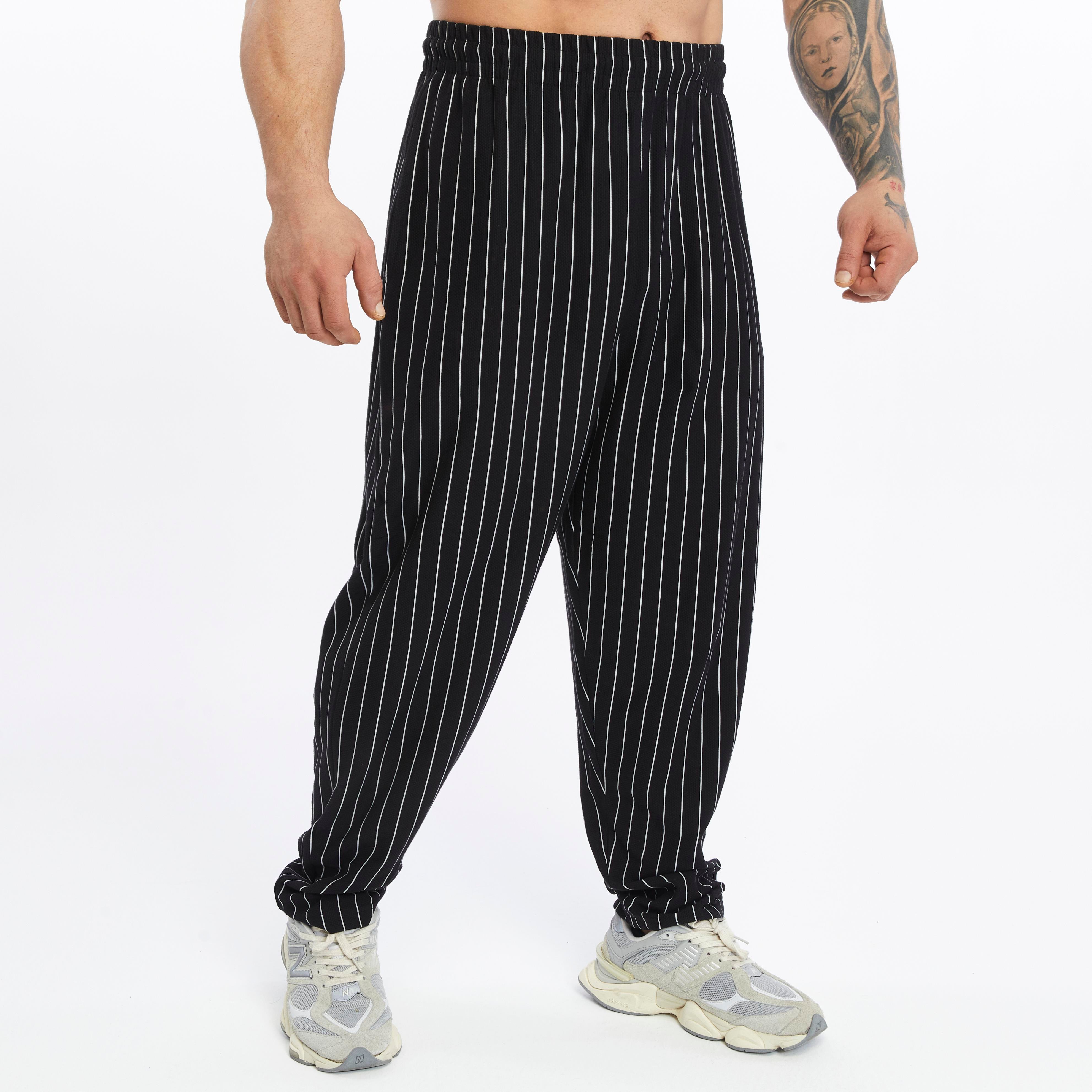 Mens Cotton Sweatpants With Drawstring Waistband Side Pockets