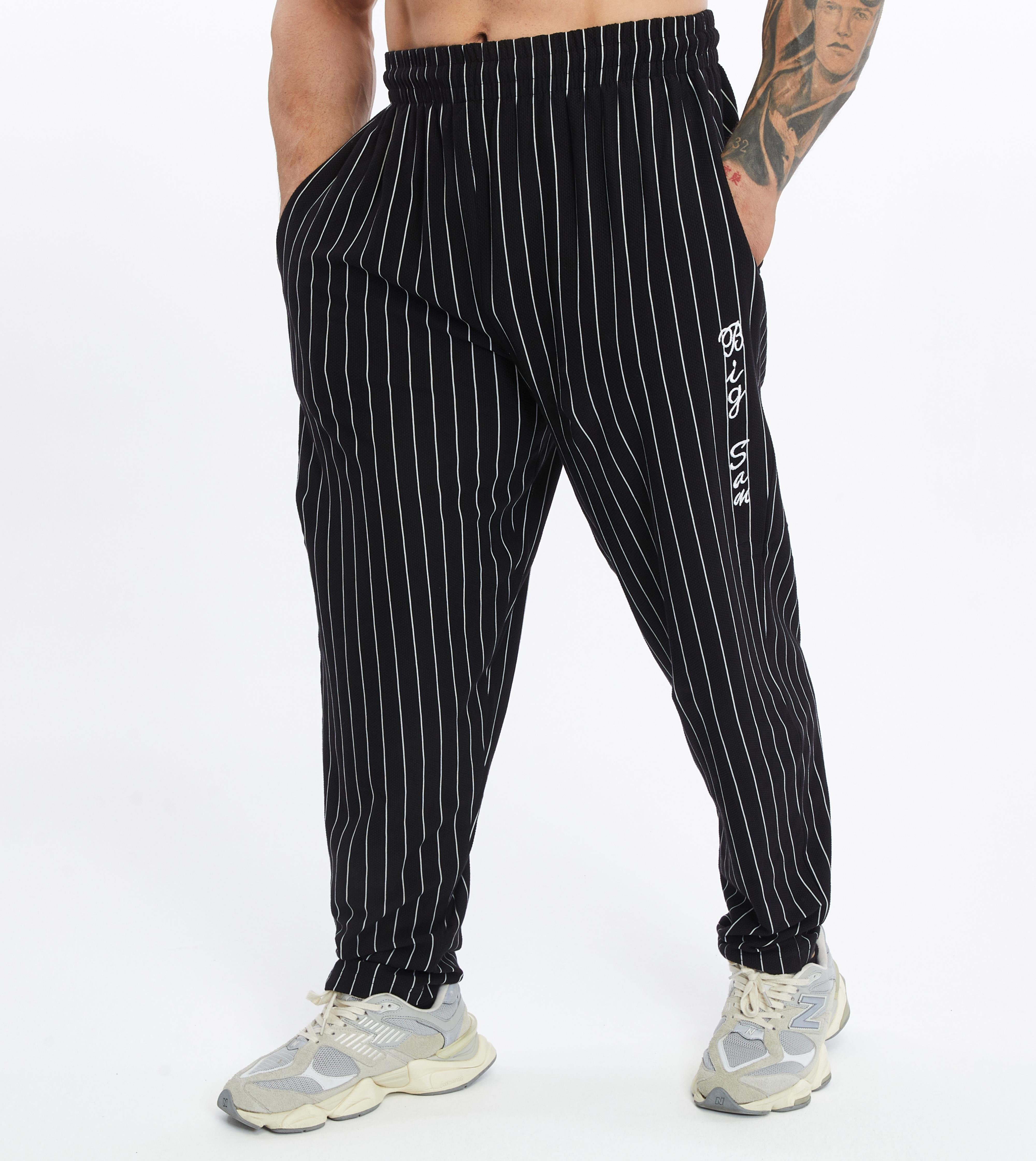 Mens Cotton Sweatpants With Drawstring Waistband Side Pockets