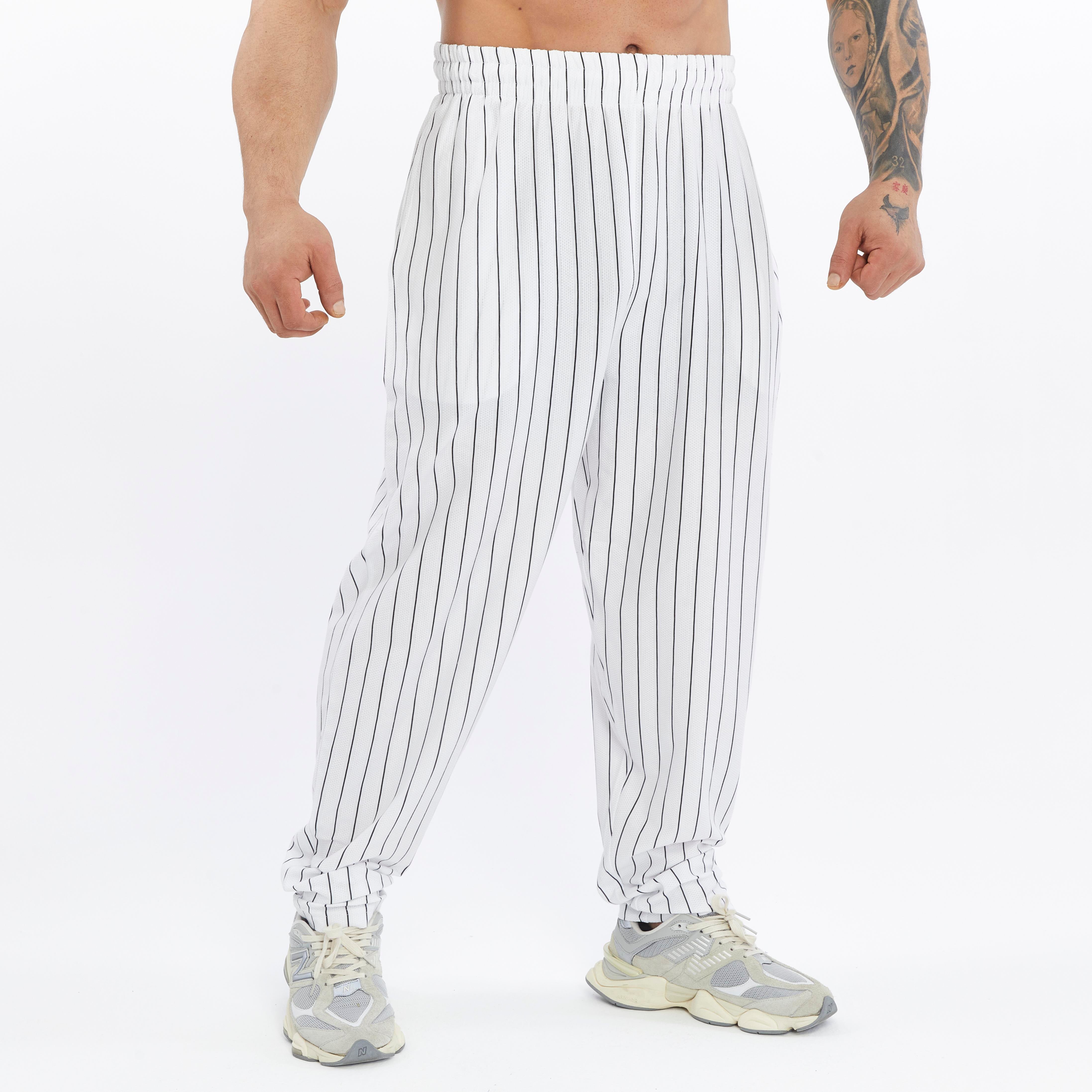 Mens Cotton Sweatpants With Drawstring Waistband Side Pockets