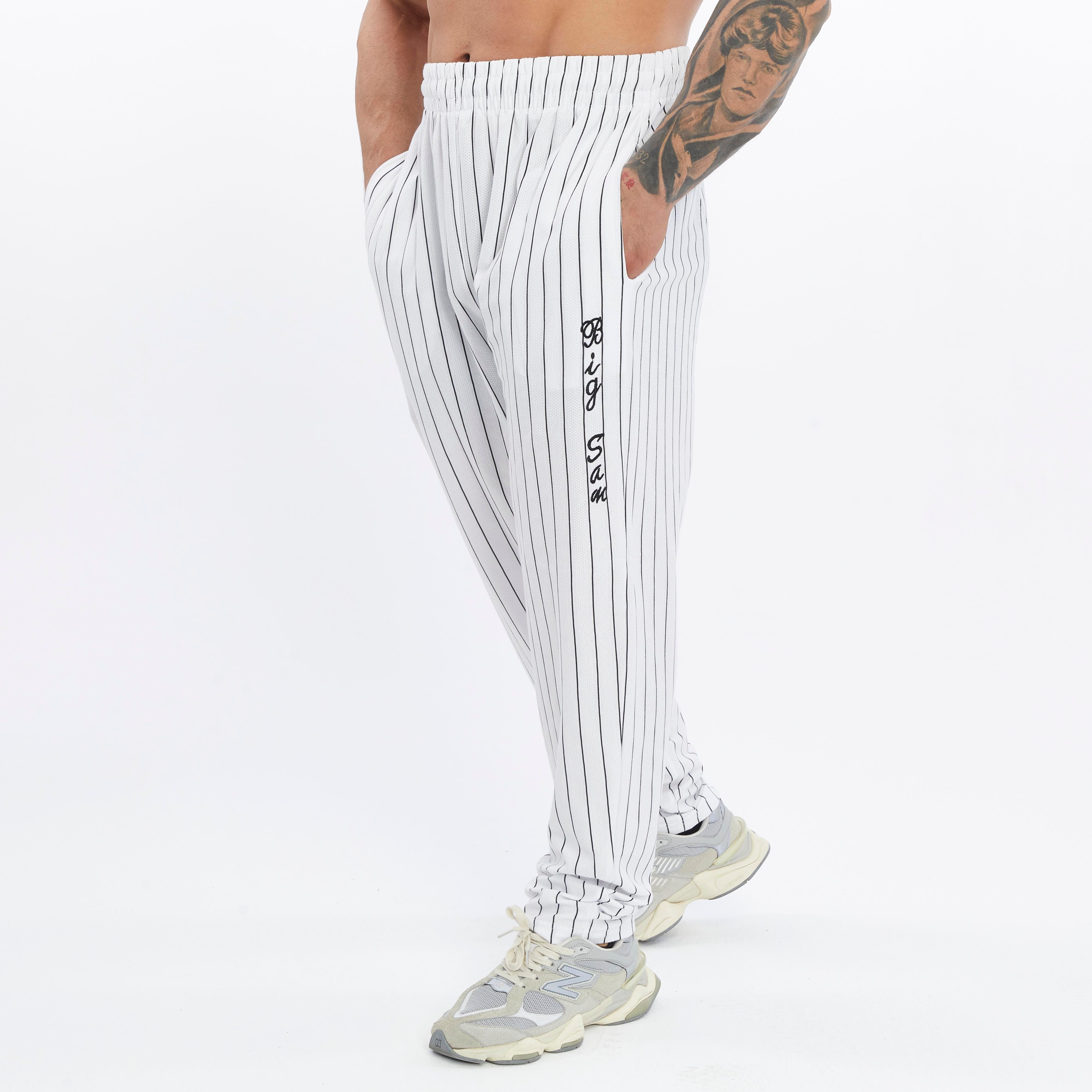 Mens Cotton Sweatpants With Drawstring Waistband Side Pockets