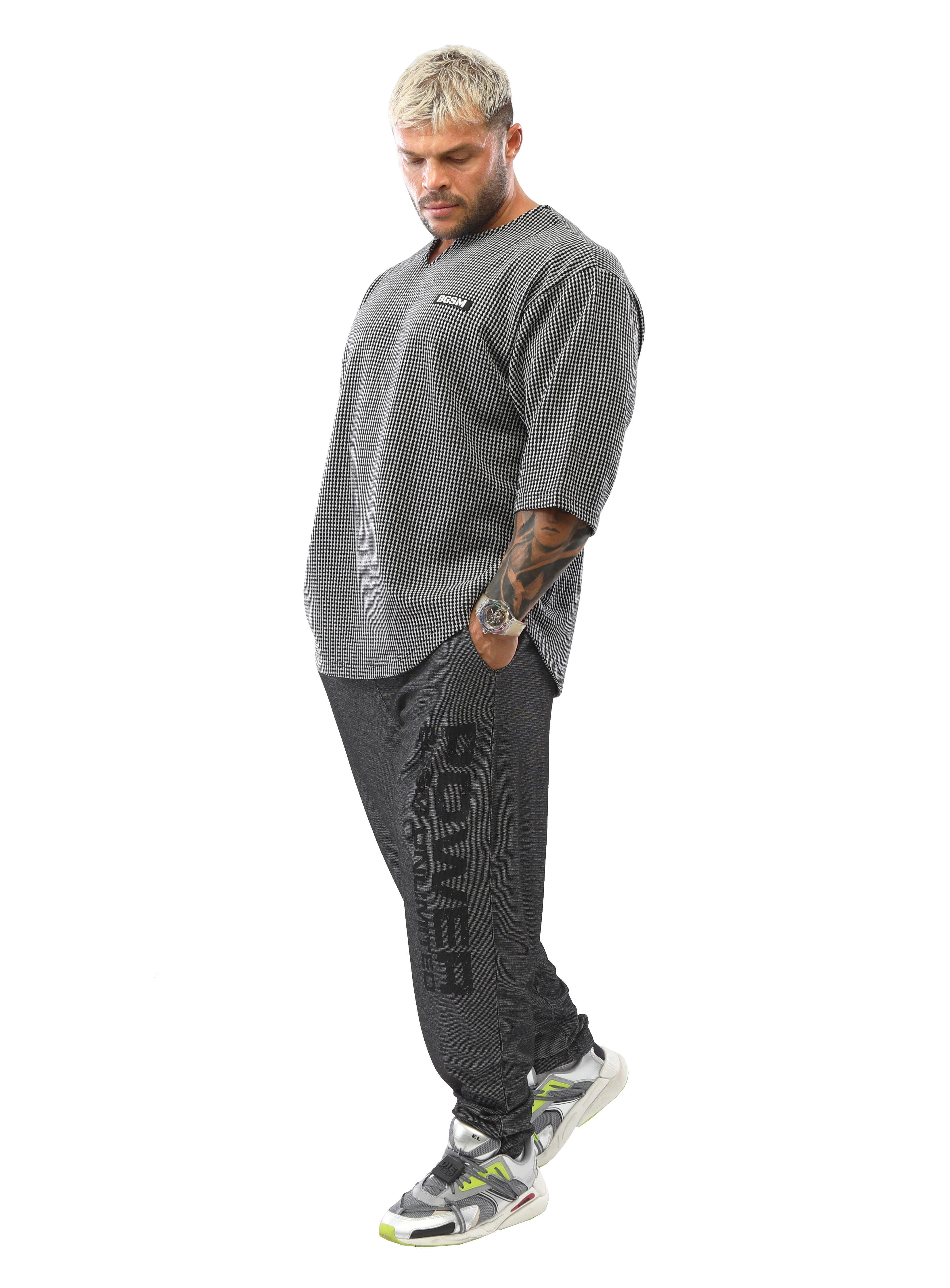 Mens Gym Pants Loose Fit Baggy Pants 