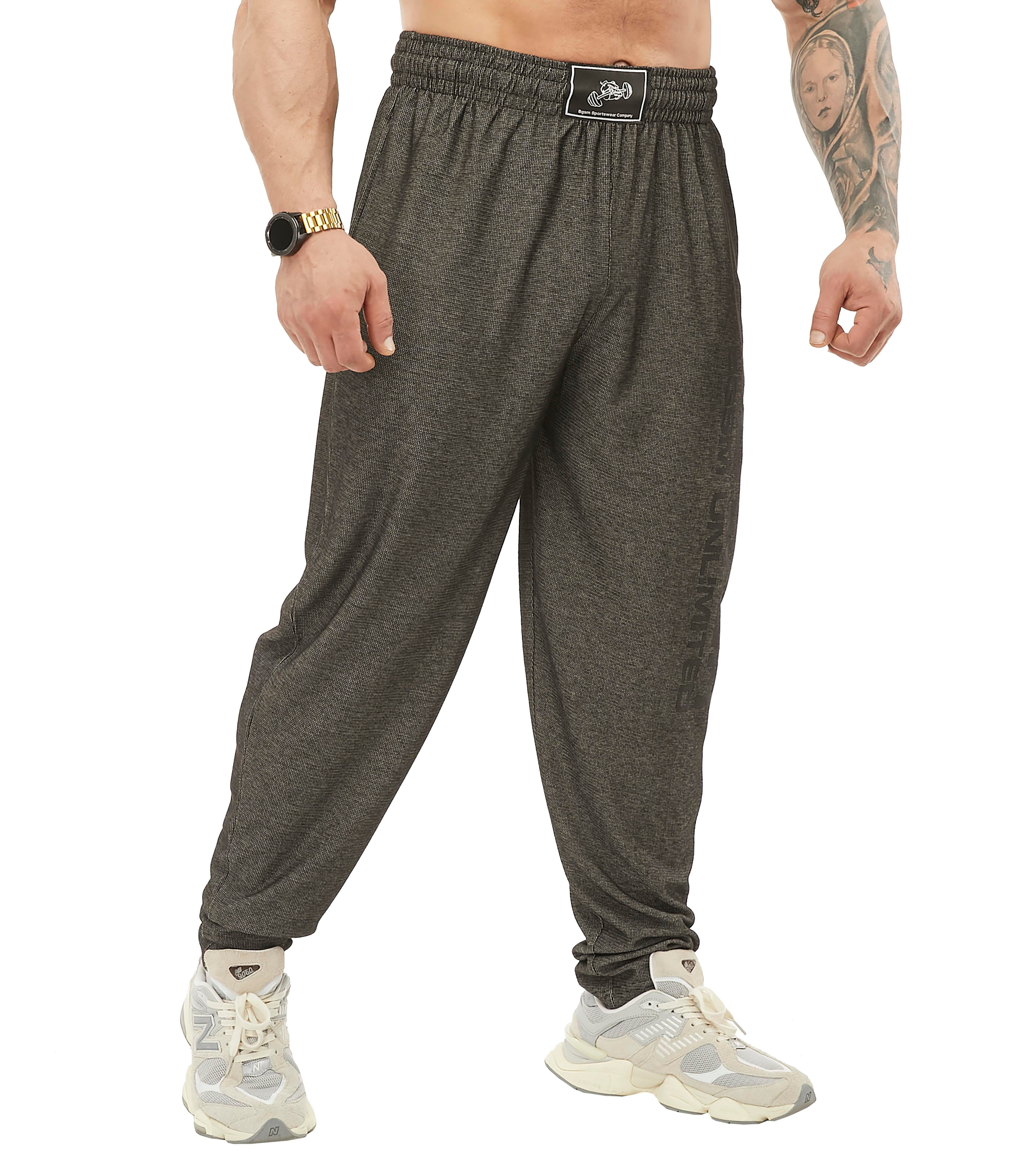Mens Gym Pants Loose Fit Baggy Pants 